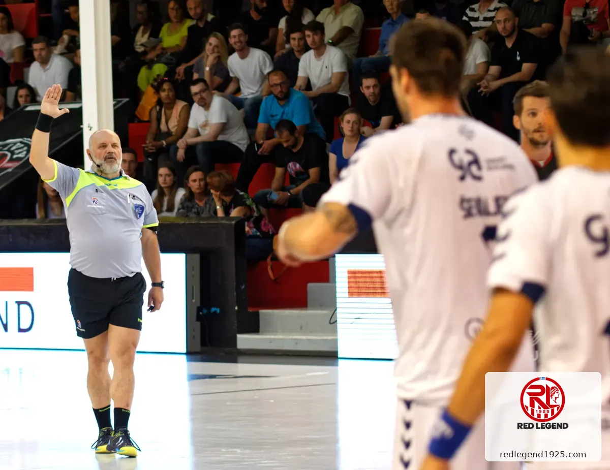 Jugada de balonmano — Fotografía temática de archivo